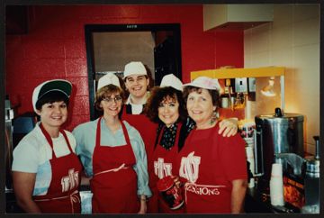 Bloomington, Indiana Alumnae in Concession Stand Photograph, March 12, 1996