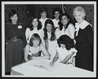 Signing of Zeta Pi Chapter Charter Photograph, March 27, 1982