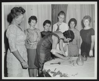 Signing of Delta Eta Chapter Charter Photograph, September 23, 1961