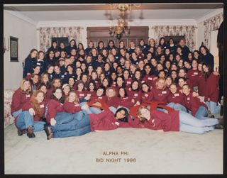 Beta Chapter Bid Night Photograph, January 1998