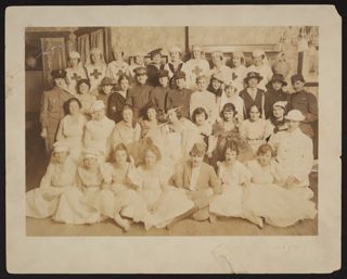 Alpha Chapter During World War I Cabinet Card, 1916-1917