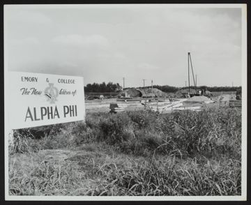 Phi Chapter House Construction Site Photograph, August 1958