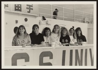 Seven Alpha Phis on Semester at Sea Photograph, 1993-1994