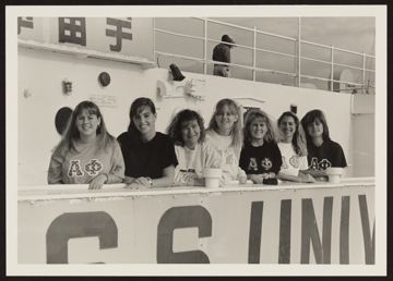 Seven Alpha Phis on Semester at Sea Photograph, 1993-1994