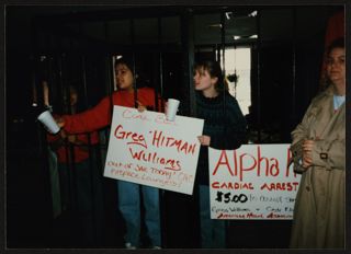 Stephanie Catanese and Angela Denton at Cardiac Arrest Fundraiser Photograph, 1996-2001