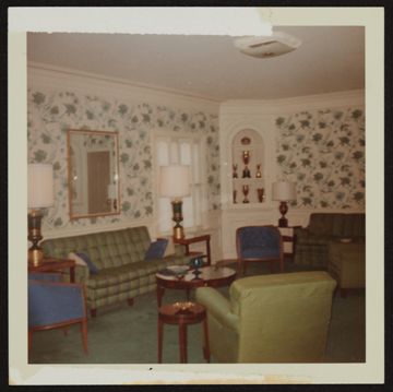 Omega Chapter Informal Living Room Photograph, May 1965