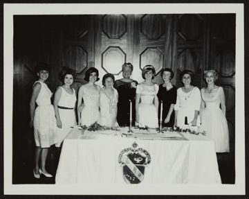 Group of Nine at Delta Tau Chapter Installation Photograph, May 1, 1965