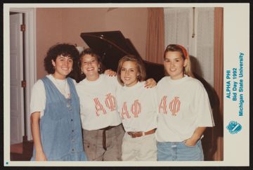 Krueger, Brooks, Senske, and Gaul on Bid Day Photograph, 1992