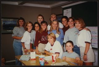 Twelve Delta Delta Chapter Members Photograph, 1994-1996