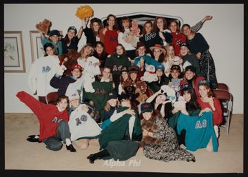 Theta Chapter Wearing Letter Apparel Photograph