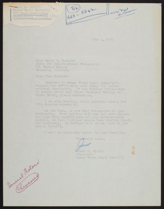 Janet S. Bleile to Doris R. Corbett Letter, June 4, 1964