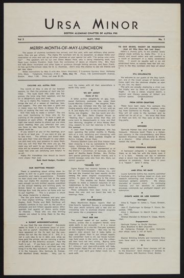Ursa Minor, Vol. 3, No. 1, May 1941