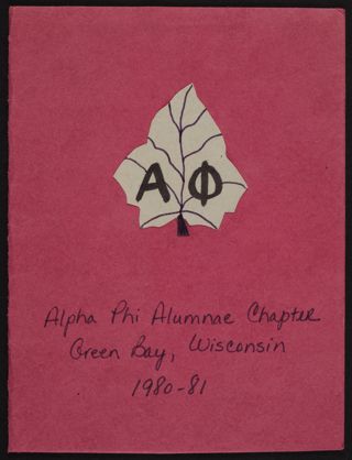 Alpha Phi Alumnae Chapter: Green Bay, Wisconsin Yearbook, 1980-1981