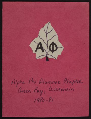 Alpha Phi Alumnae Chapter: Green Bay, Wisconsin Yearbook, 1980-1981