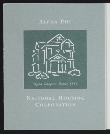 Alpha Phi National Housing Corporation Brochure