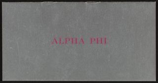Gamma Pi Chapter of Alpha Phi Installation Banquet Program, May 3, 1958