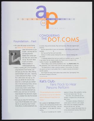 Alpha Phi Young Alumnae Newsletter, Spring 2001