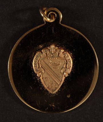 Gladys Horcher 75th Anniversary Coat of Arms Charm, c. 1987