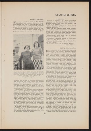 Chapter Letters: Beta - Northwestern, January 1947