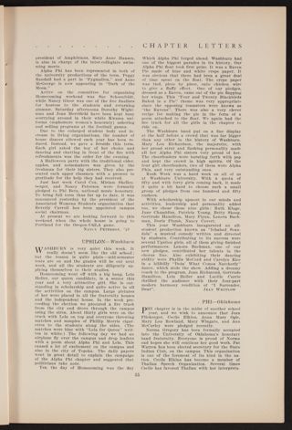 Chapter Letters: Phi - Oklahoma, January 1947