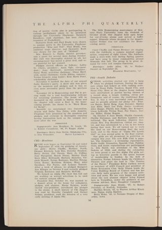 Chapter Letters: Psi - University of South Dakota, January 1947