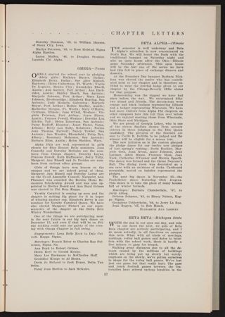 Chapter Letters: Omega - Texas, January 1947