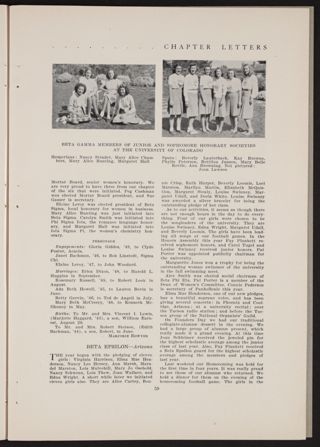 Chapter Letters: Beta Epsilon - Arizona, January 1947