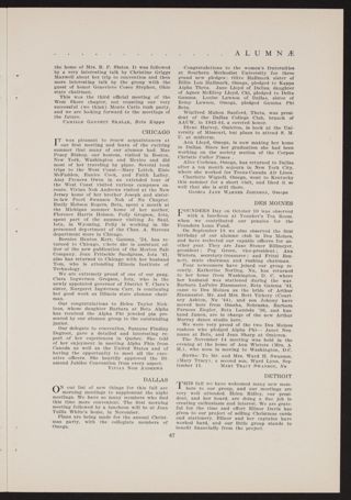 Alumnae Clubs and Chapters: Des Moines, January 1947