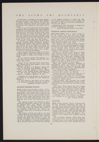 Alumnae Clubs and Chapters: Detroit-Grosse Pointe, January 1947