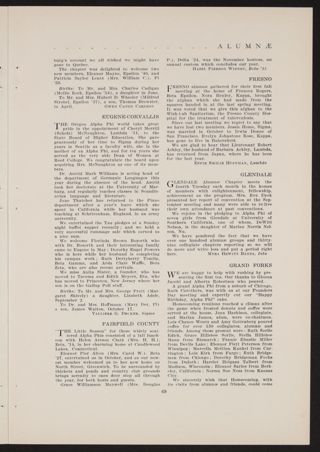 Alumnae Clubs and Chapters: Eugene-Corvallis, January 1947