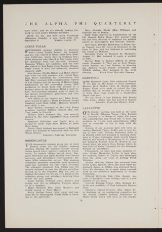 Alumnae Clubs and Chapters: Greencastle, January 1947