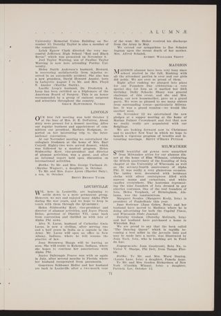 Alumnae Clubs and Chapters: Louisville, January 1947
