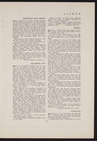 Alumnae Clubs and Chapters: Northern New Jersey, January 1947