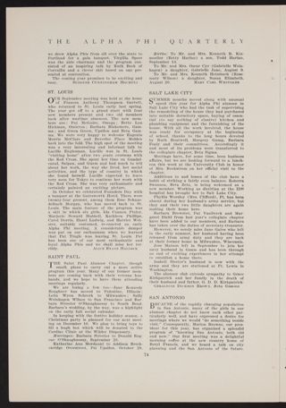 Alumnae Clubs and Chapters: Salt Lake City, January 1947