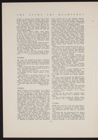 Alumnae Clubs and Chapters: Tucson, January 1947