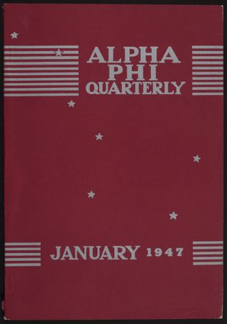 Alpha Phi Quarterly, Vol. 59, No. 1, January 1947