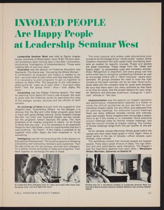 Involved People Are Happy People at Leadership Seminar West