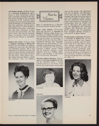 Meet the Volunteers, Fall 1973