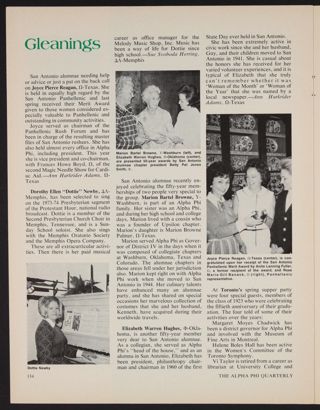 Alumnae Life: Gleanings, Fall 1973