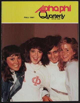 Alpha Phi Quarterly, Fall 1987 Front Cover