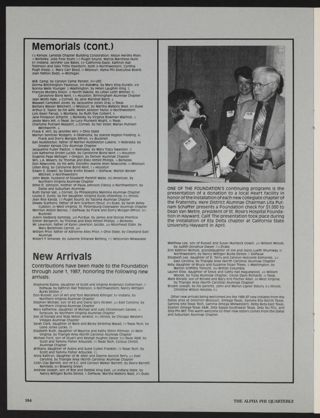 Alpha Phi Foundation: Memorials, Continued