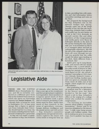 Alumnae Life: Legislative Aid