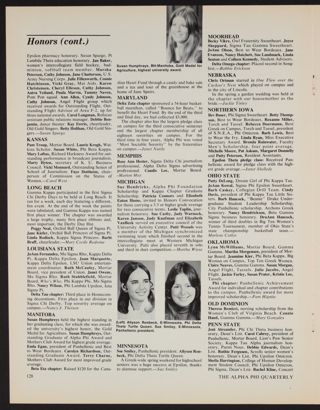 College Honors, 1973: Manitoba