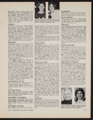College Honors, 1973: William Woods