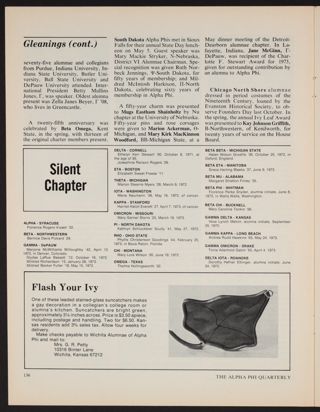 Silent Chapter, Fall 1973