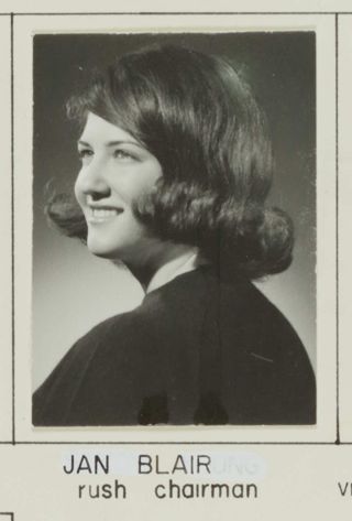 Beta Gamma Chapter Composite Detail, Jan Blair, 1965