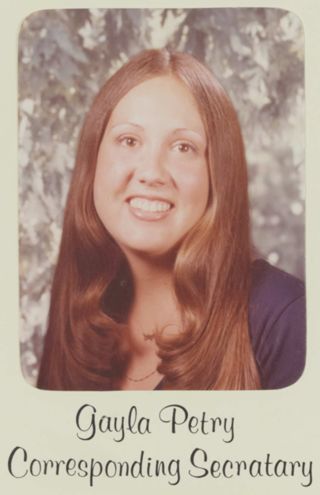 Beta Gamma Chapter Composite Detail, Gayla Petry, 1977-1978