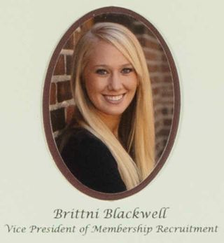Beta Gamma Chapter Composite Detail, Brittni Blackwell, 2008-2009