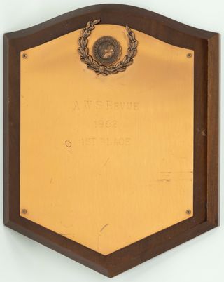 AWS Revue First Place Plaque, 1962