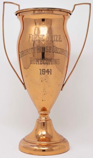 Homecoming Sorority House Decorations First Prize Trophy, 1941